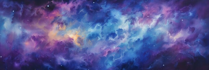 Cosmic Cloudscape, Space Background With Nebula. Abstract Astral Digital Artwork