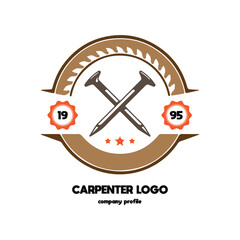carpenter logo design for graphic designer or workshop identity