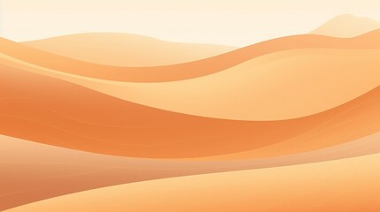 Abstract undulating sand dunes warm shades orange, exemplifying tranquility beauty nature.