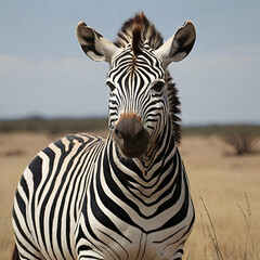Naklejka premium zebra in zoo