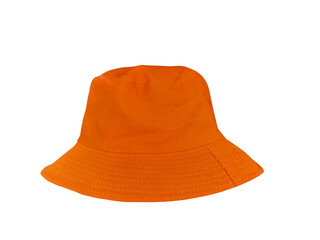 Orange bucket hat PNG transparent