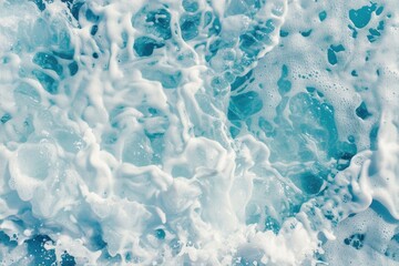 Crisp Blue Soap Suds and Bubbles Texture Background