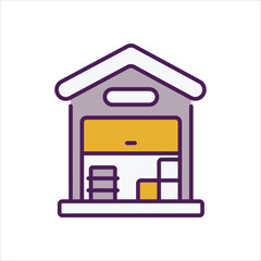 Warehouse vector icon