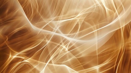Golden silk fabric background with elegant waves