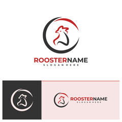 Rooster logo vector template, Creative Rooster head logo design concepts