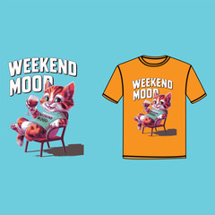 cute royalty cat t-shirt design