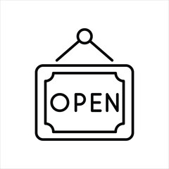 Open Sign vector icon