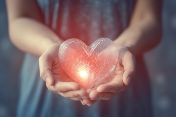 Obraz premium hands holding a heart