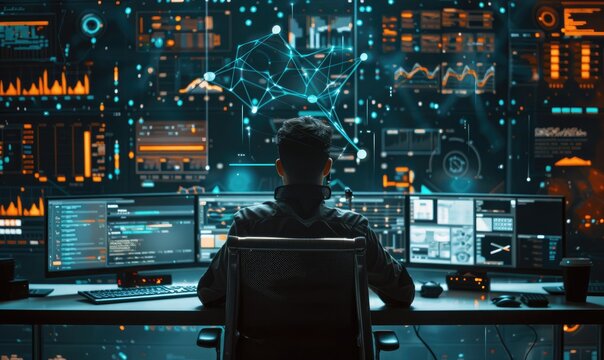 Digital detective's data analysis. cyber securuty