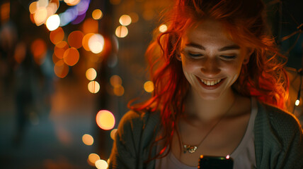 woman technology smartphone communication phone mobile mobile phone using texting internet business young message holding connection ginger typing chatting online