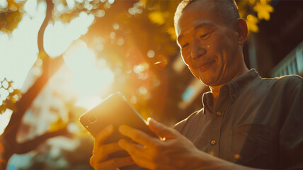 man technology smartphone communication phone mobile mobile phone using texting internet business young message holding connection asian typing chatting online