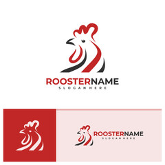 Fototapeta premium Rooster logo vector template, Creative Rooster head logo design concepts