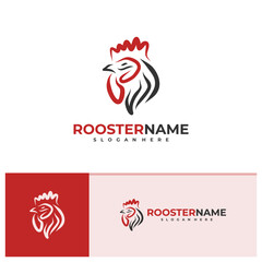 Rooster logo vector template, Creative Rooster head logo design concepts