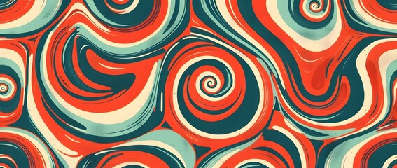 Fototapeta premium Vibrant Swirling Patterns of Fluid Motion and Captivating Abstract Kaleidoscopic Visuals