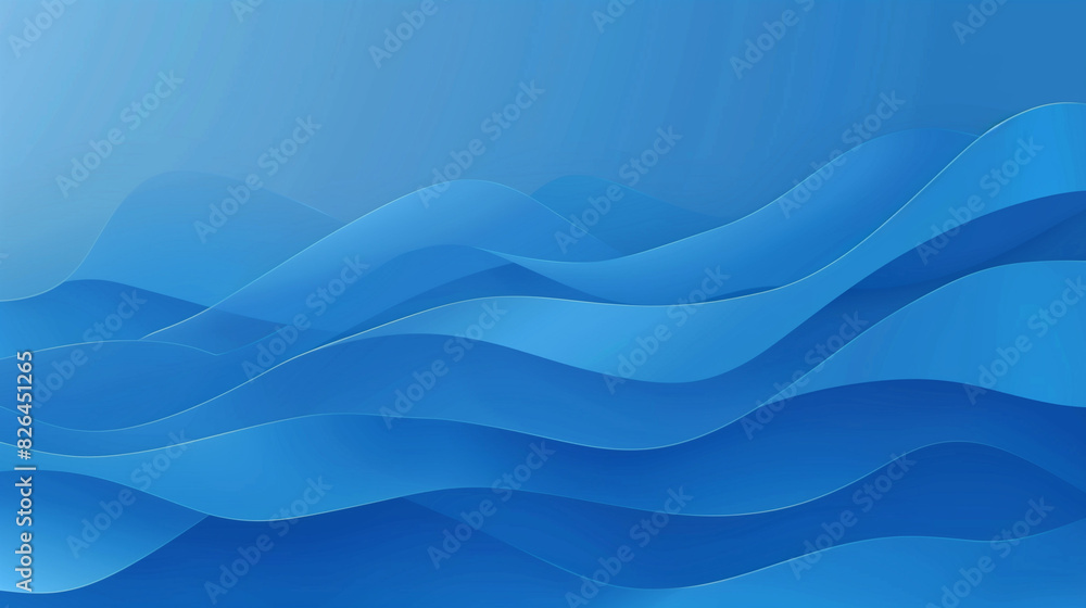 Poster blue background with simple shapes and gradient background