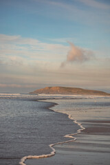 ocean waves close up from shore