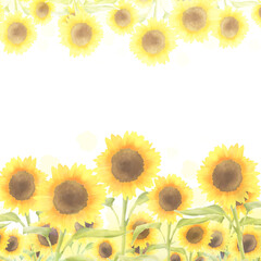 正方形のひまわりのフレーム