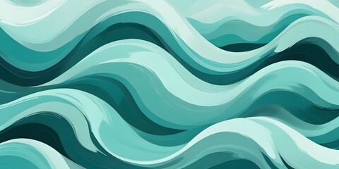 Fototapeta premium Beautiful original wide format abstract background image in blue and teal tones for design or creative work
