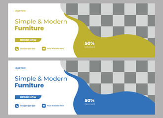 Furniture facebook cover page template