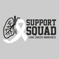 Lettering lung cancer vector EPS