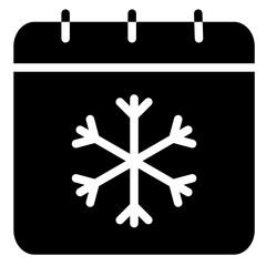 Winter Icon in Solid Style