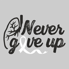 Lettering lung cancer vector EPS