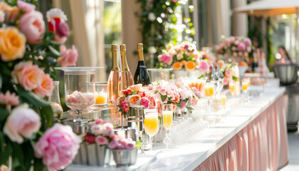 Fototapeta premium Wedding Decoration (Buffet / Bar Zone)