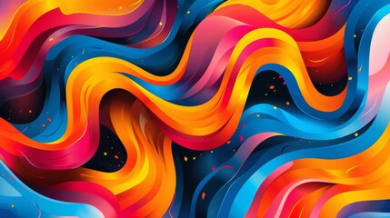 Obraz premium Abstract Backgrounds Colorful Patterns: An illustration featuring colorful patterns in abstract backgrounds