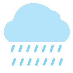 Rainy Day Icon in Flat Style