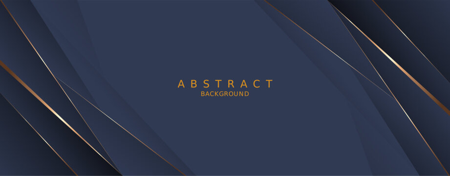 luxury premium blue background and gold lines