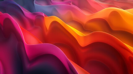 Abstract Gradients Shapes: A 3D image showcasing abstract shapes with gradient color transitions