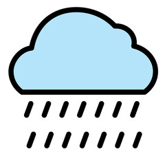 Rainy Day Icon in Filled Line Style