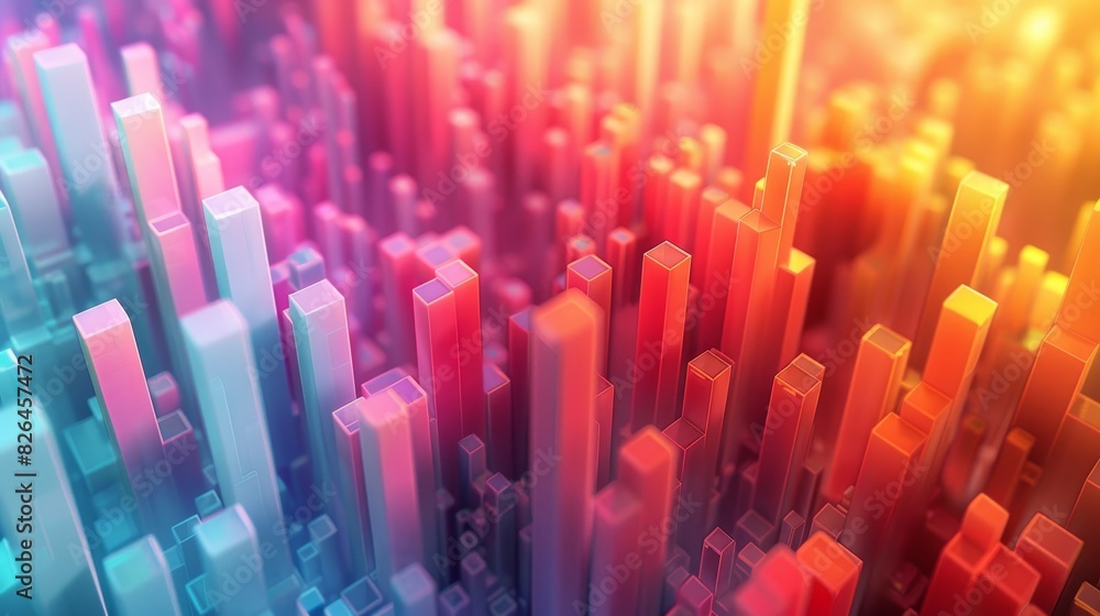 Poster color gradients modern design: a 3d image showcasing modern design elements with color gradients