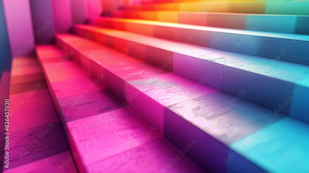 Poster color gradients visual concept: a 3d image illustrating a visual concept with color gradients