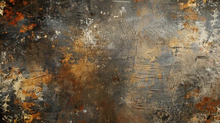 A painting of a wall with a lot of scratches and splatters of paint