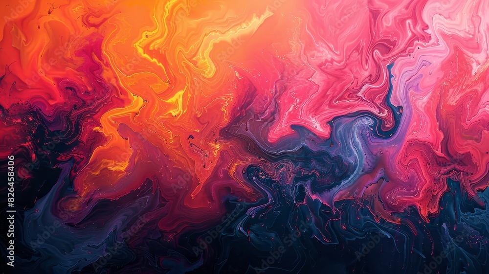 Poster gradient art expressionism: an illustration of expressionist art that employs gradients to convey in