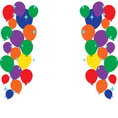 Birthday balloons on isolated background
