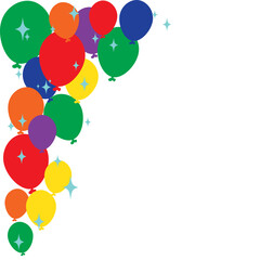 Birthday balloons on isolated background
