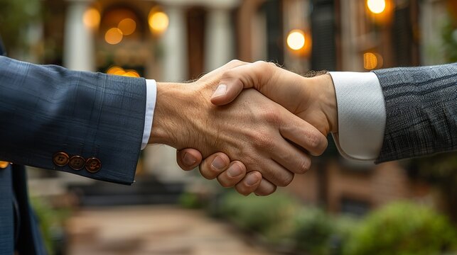 A handshake between a client and a financial advisor, symbolizing trust and partnership in wealth management.