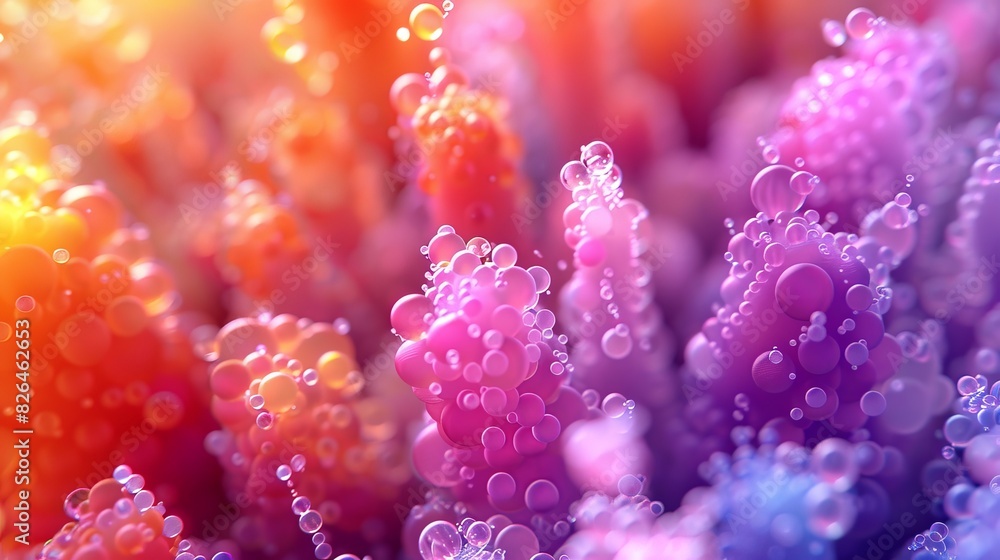 Poster gradient textures vibrant colors: 3d visuals displaying vibrant colors inspired by gradient textures