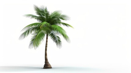 solitary palm majestic tropical tree standing proud against a pristine white background digital art 14