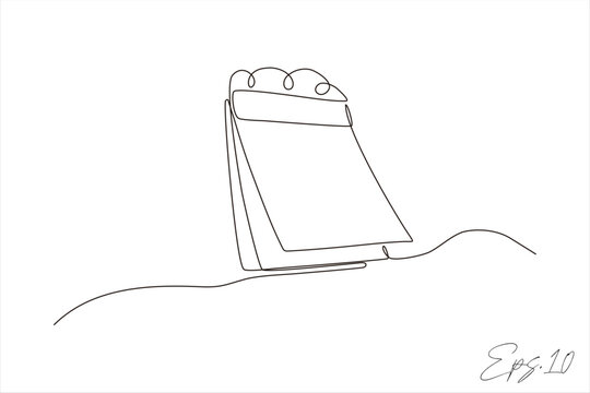 recommend clip art: calendar continuous line vector illustration