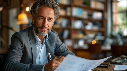 Obraz premium A businessman reviewing investment portfolios with clients, providing personalized financial advice and guidance.