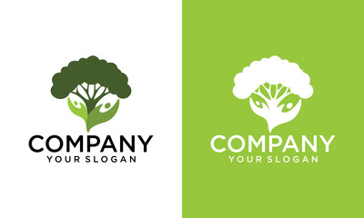 Creative people Culture tree of life logo, artistic color plant for people community social group logo design