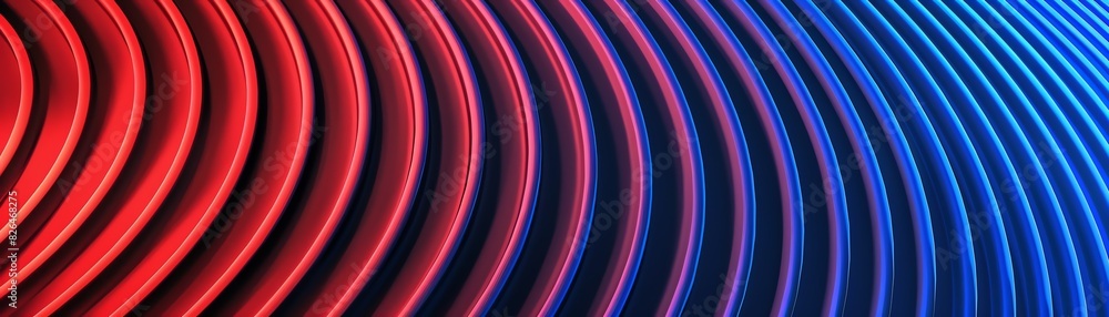 Poster vibrant abstract background featuring dynamic red and blue curved lines forming a mesmerizing wave p