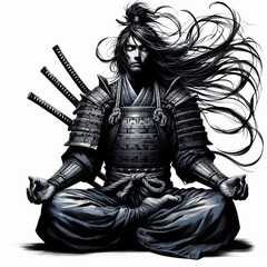 portrait of a  japanese samurai