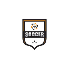 Football club logo design vector illustration