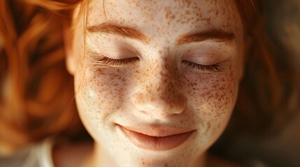 candid portrait photography , freckled girl portrait