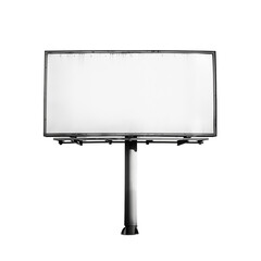 Obraz premium Blank billboard isolated on transparent background. Cut out.