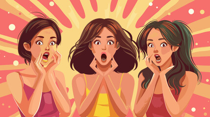 Women Sharing Shocking Secret or Gossip During Break Time Conversation